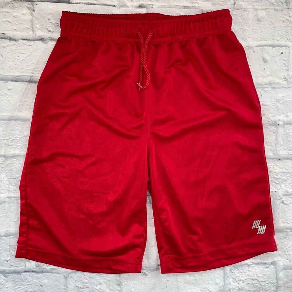 Childrens place sport youth boys L pull on athletic shorts red